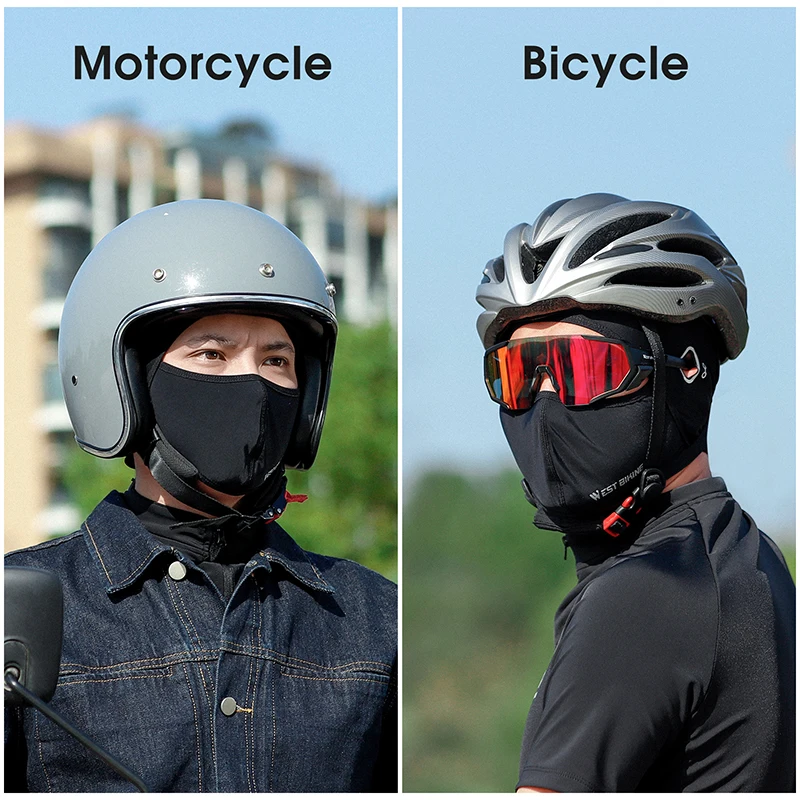 Cycling Balaclava Full Face Ice Silk Hat Breathable Sun Protection Helmet Liner With Glasses Hole Outdoor Sports Headband Hat