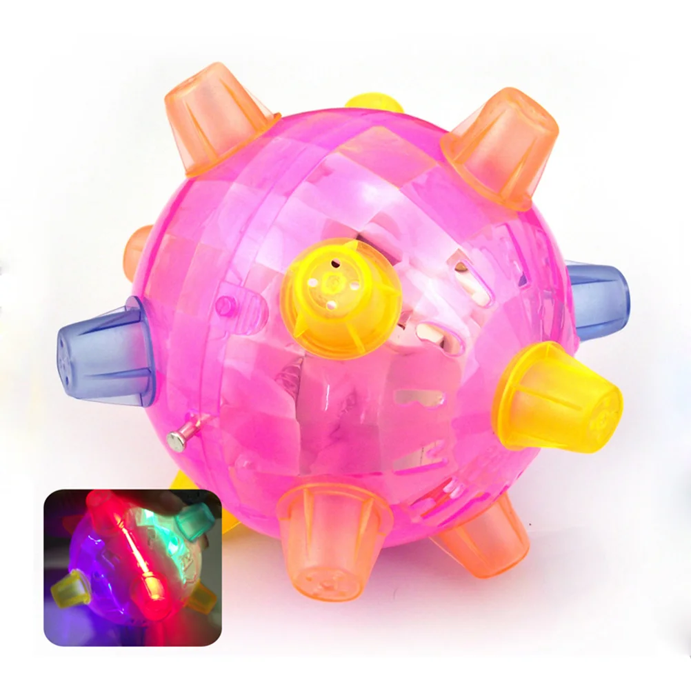 2 Pcs Glow Toys Playset Light Bouncing Ball Music Jumping Dancing Child