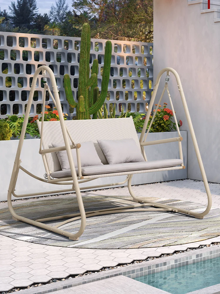 Balcony garden swing online celebrity single swing indoor home