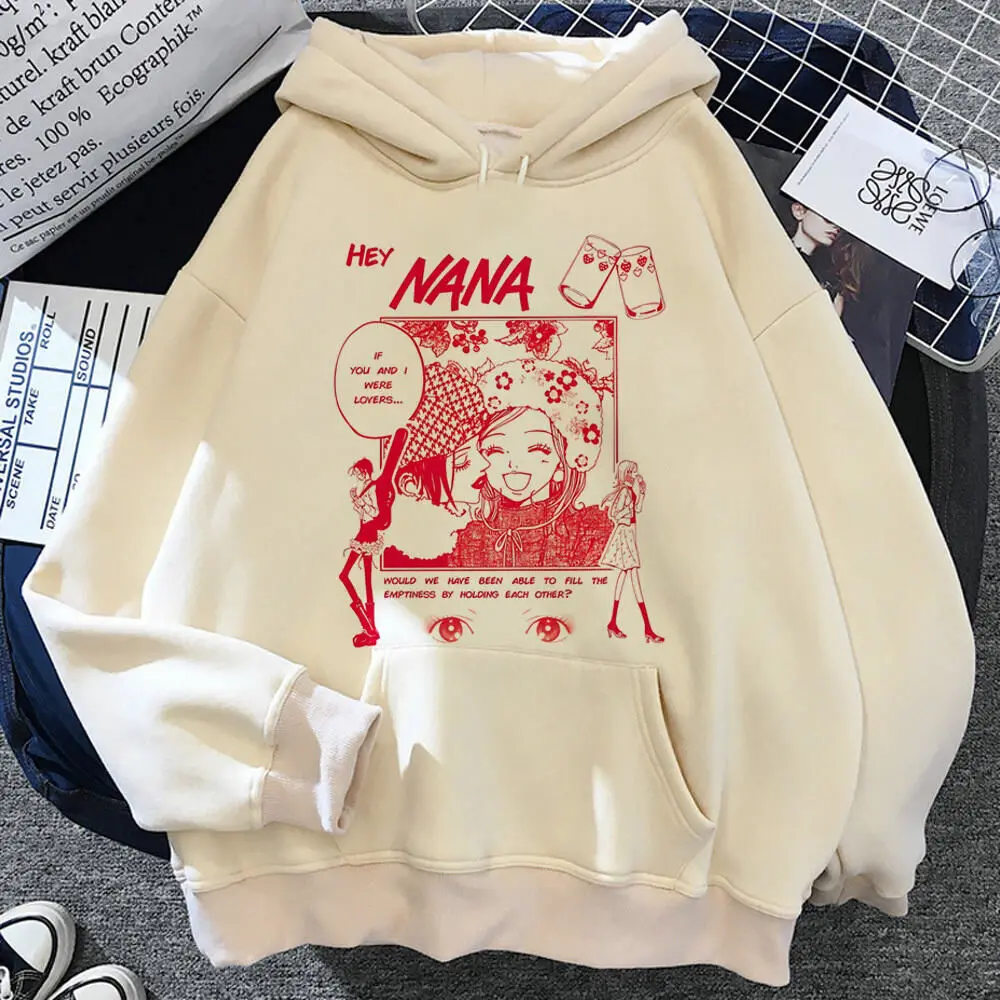 Нана толстовка с капюшоном аниме свитер модный современный стиль Y2K harajuku дизайнерские спортивные костюмы для девочек с принтом дизайн спортивный узор
