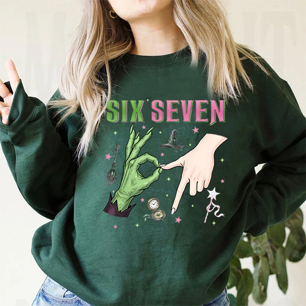Six Seven Christmas Sweatshirt Wicked 67 Christmas Meme Shirts Wicked Together We’re Unlimited Xmas Broomstick Magic Sweatshirts