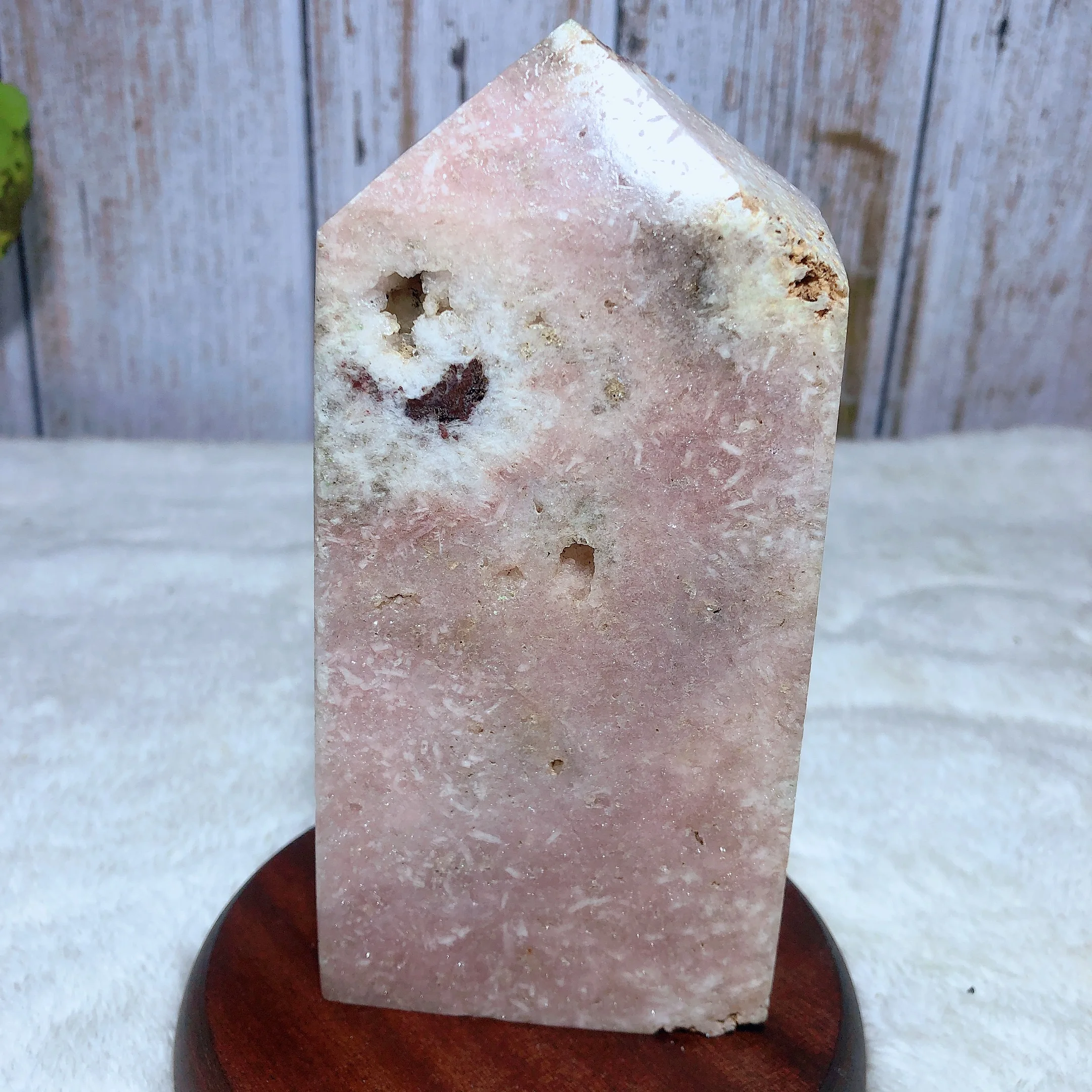 Natural Crystal Pink Amethyst Agate Tower Point Druzy Gemstones Energy Geode Home Decorations Holiday Gift