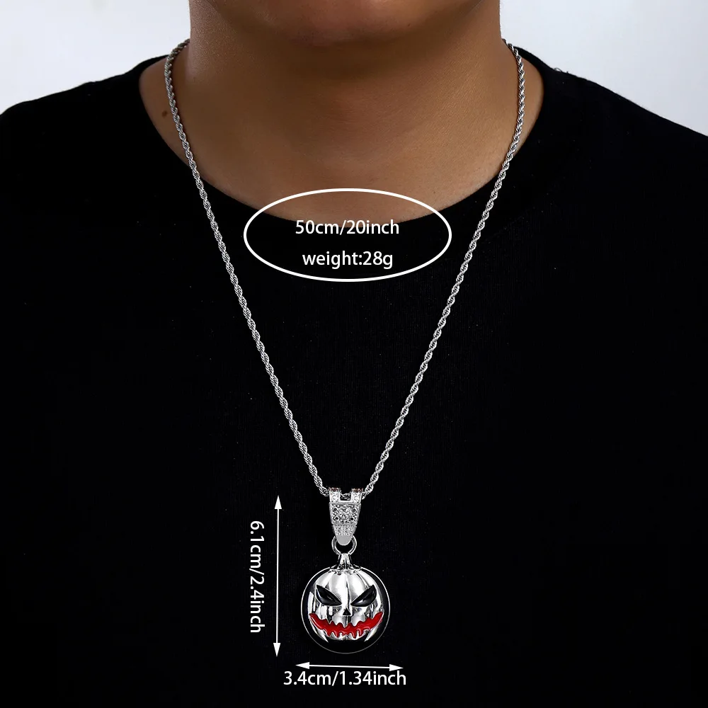 DIY accessories European and American cross-border Halloween pumpkin skull alloy drip pendant with exaggerated personality Men's