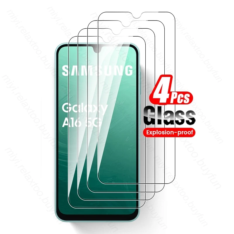 SamsungA16 5G Glass 4Pcs Protective Glass for Samsung Galaxy A16 5G 9H Tempered Glass on the Samsun Samsong A 16 16A 4G HD Film