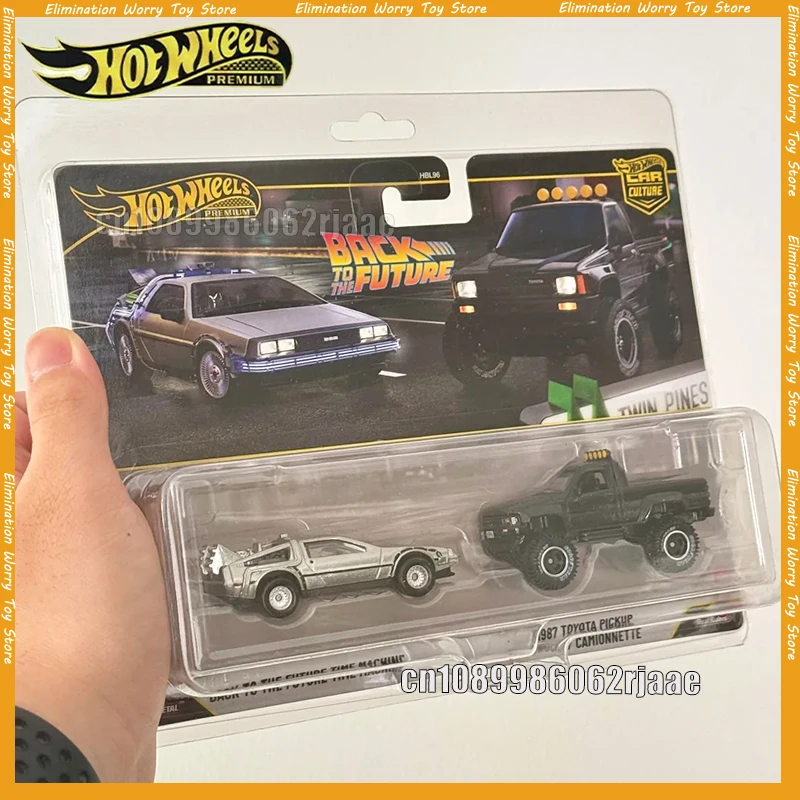 

Коллекционная модель автомобиля Hot Wheels Premium 2-Packs: Toyota Pickup из фильма «Назад в будущее», масштаб 1:64, литая под давлением, серия Car Culture