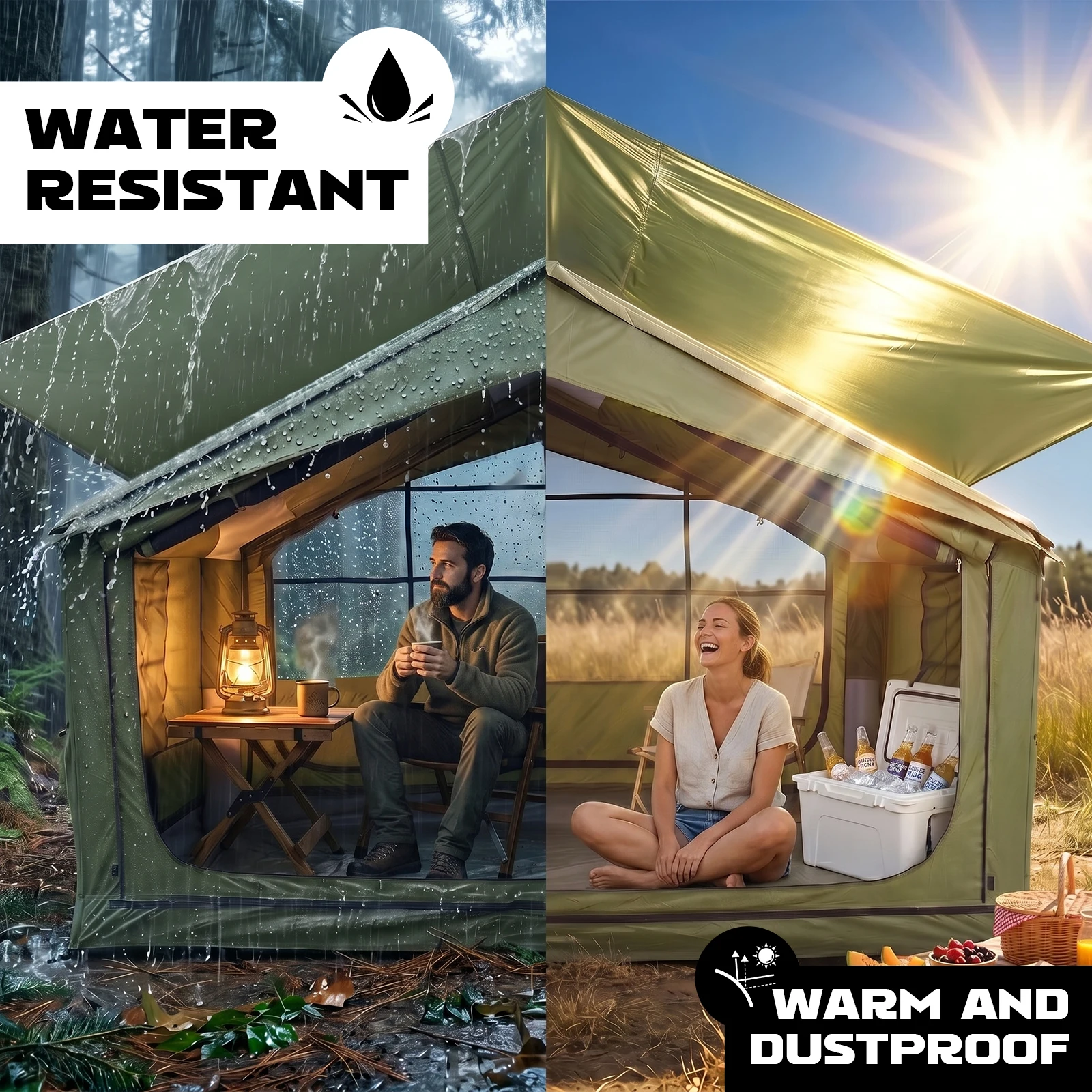 SENLEETO 3-4 Person Inflatable - Camping Cooking Tent 评论和价格