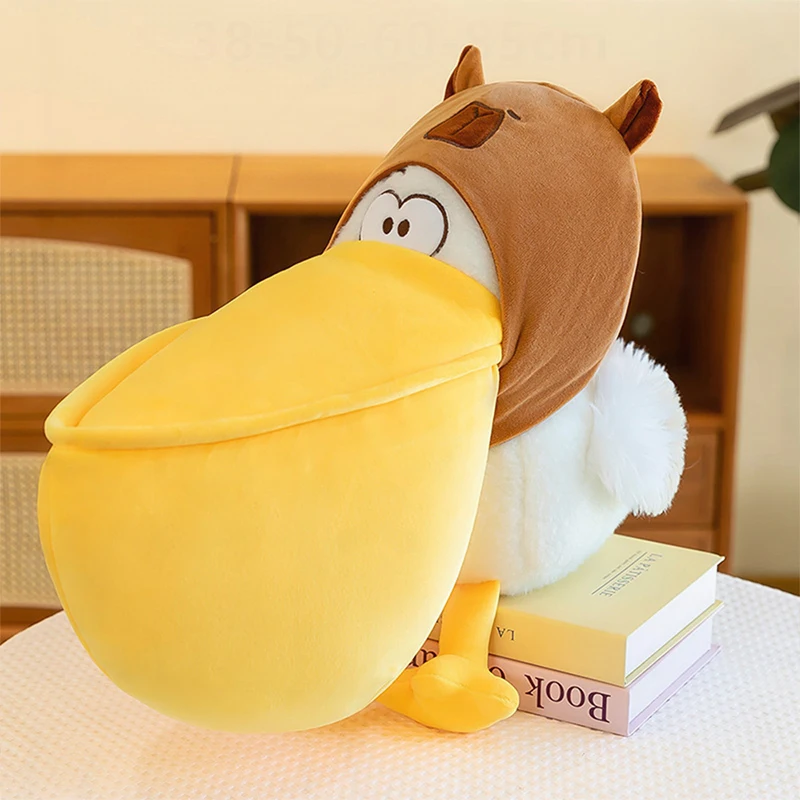 

Kawaii Pelican Plush Toy Stuffed Doll Cute Pelican Soft Large Cartoon Animal Kids Birthday Xmas Gift for Girls