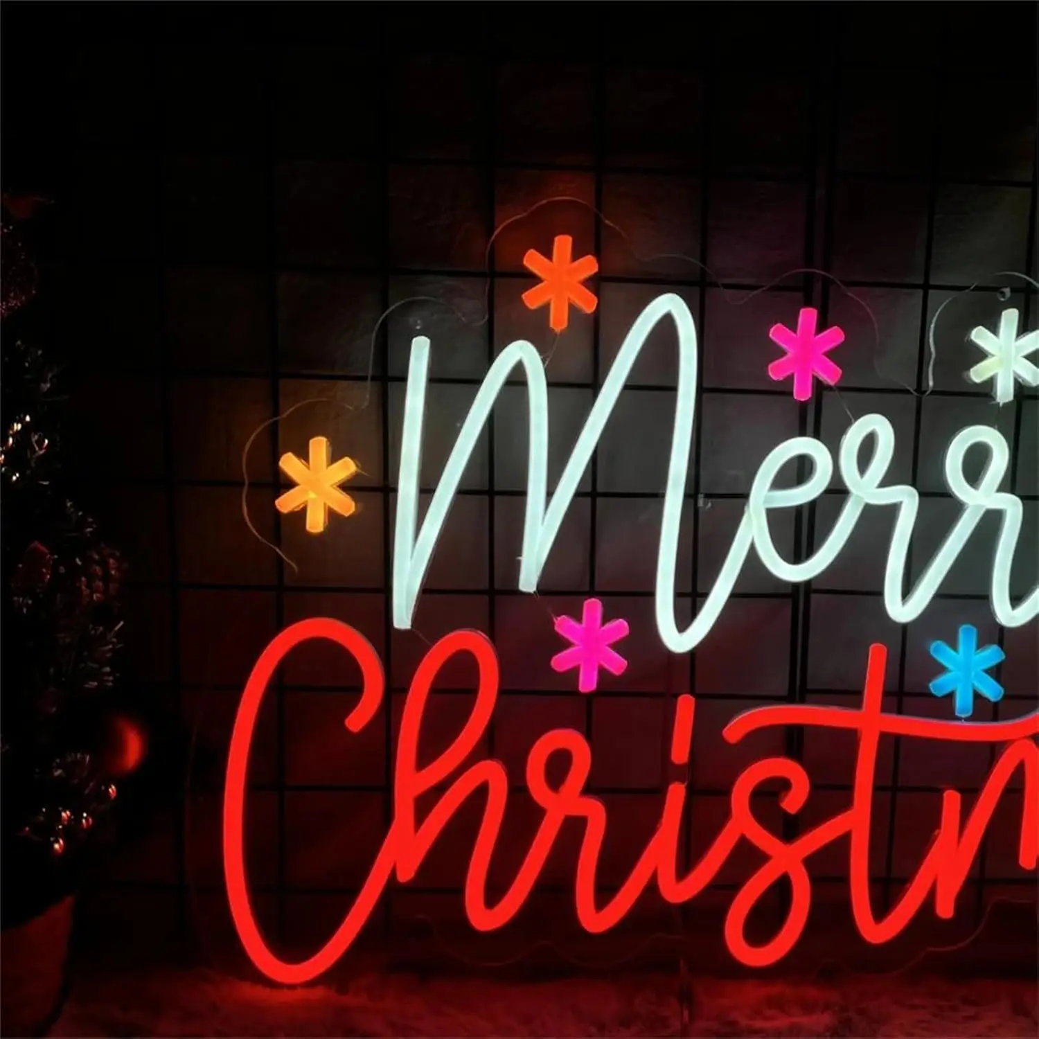 عيد ميلاد سعيد LED النيون تسجيل USB عكس الضوء ضوء النيون تسجيل ل غرفة نوم غرفة معيشة حفلة عيد ميلاد هدية جدار ديكور