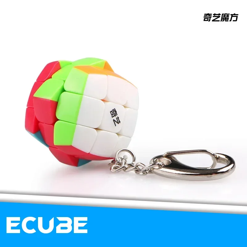 [ECube] QiYi Mini Chaveiro MoFangGe Ivy piraminx 2x2 3x3 engrenagem Cubo Mágico quebra-cabeça Pingente Corrente cubo magico Brinquedos Crianças