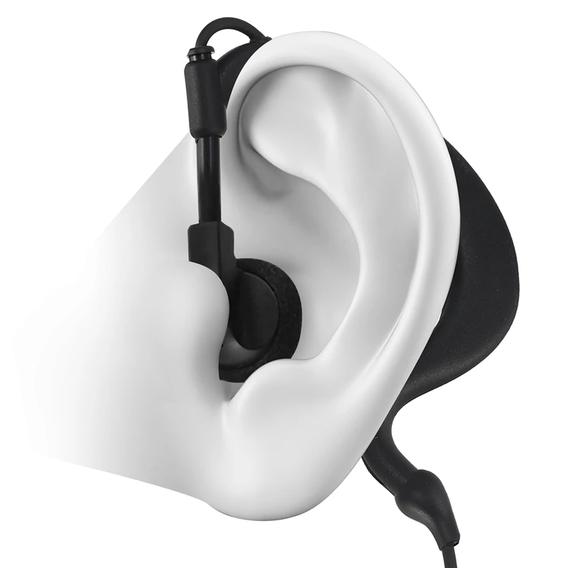 Excellent! PTT MIC G Shape Earpiece Headset for Sepura STP8000 Walkie Talkie Ham Radio Hf Transceiver Handy C1035A