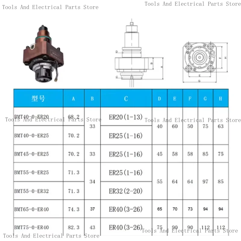 BMT45 BMT55 Live Tool Holders For CNC Lathe, Turret Mining, 90 , 0 Degrees External Lock /12 Workstations