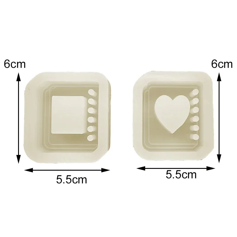 DIY Heart Rectangle Book Shaker Mold Silicone Epoxy Resin Mold Jewelry Tool Jewelry Accessories