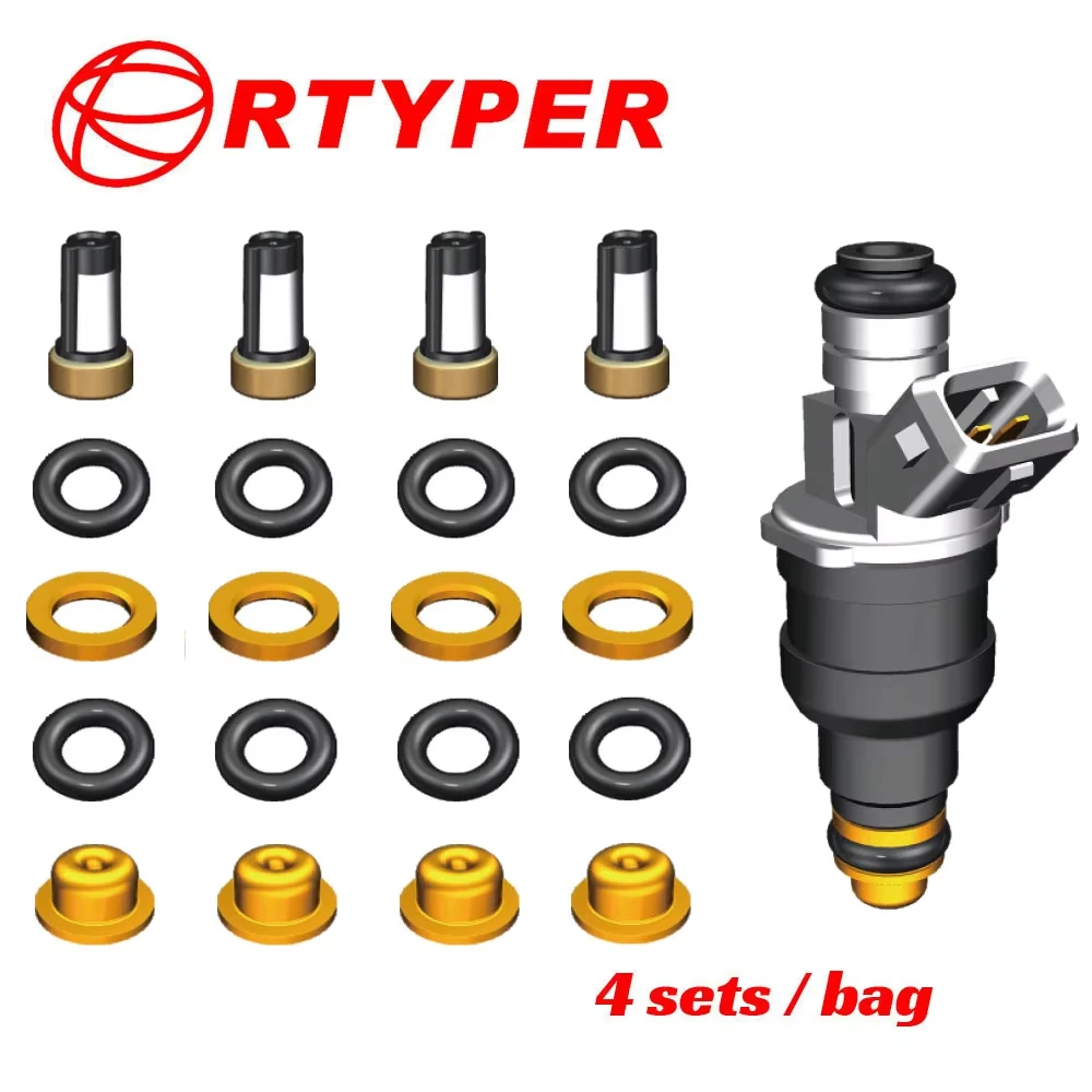 4Set Fuel Injector Repair Kits Suitable for 0280150556 0280150939 Ford F150 Raptor Vehicle Fuel Injector 0280150943