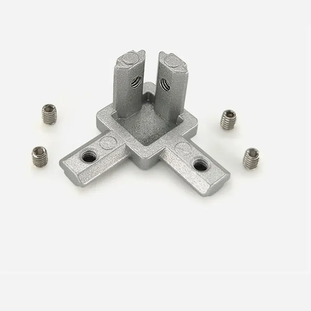 10 Pcs 3 Way Corner Bracket Connector EU 2020 3030 4040 With Screws For Standard T Slot Aluminum Extrusion Profile 2020 3030 view 6