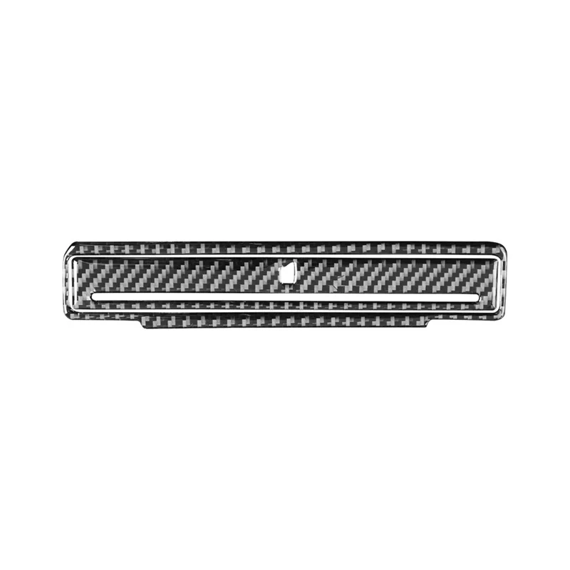 For Audi Q7 2007-2015 Car Accessories Carbon Fiber Interior Auto Rear Drainage Cup Panel Decorative Sticker Cover Trim Frame