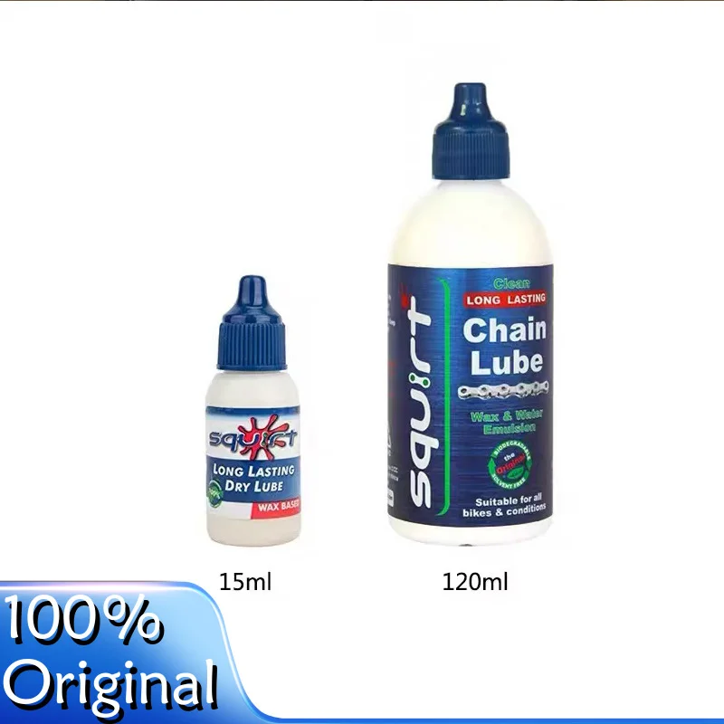 For Squirt Lube Chain Oil 15/100/150/500ML LONG LASTING Mountain Road Bike Dry Wax & Water Emulslon Lubricant Original Product