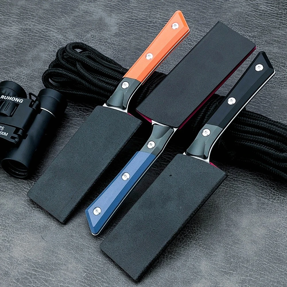 EDC بقاء الدفاع عن النفس سكين الفولاذ المقاوم للصدأ التخييم في الهواء الطلق سكين مستقيم البرية مغامرة الصيد فائدة سكين جيب #4