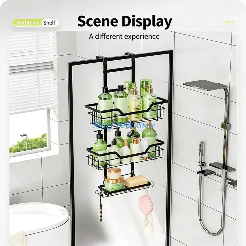 L8RC Unequipped Required Over Door Shower Planner Includes 3 Fasteners and Soap Dish
