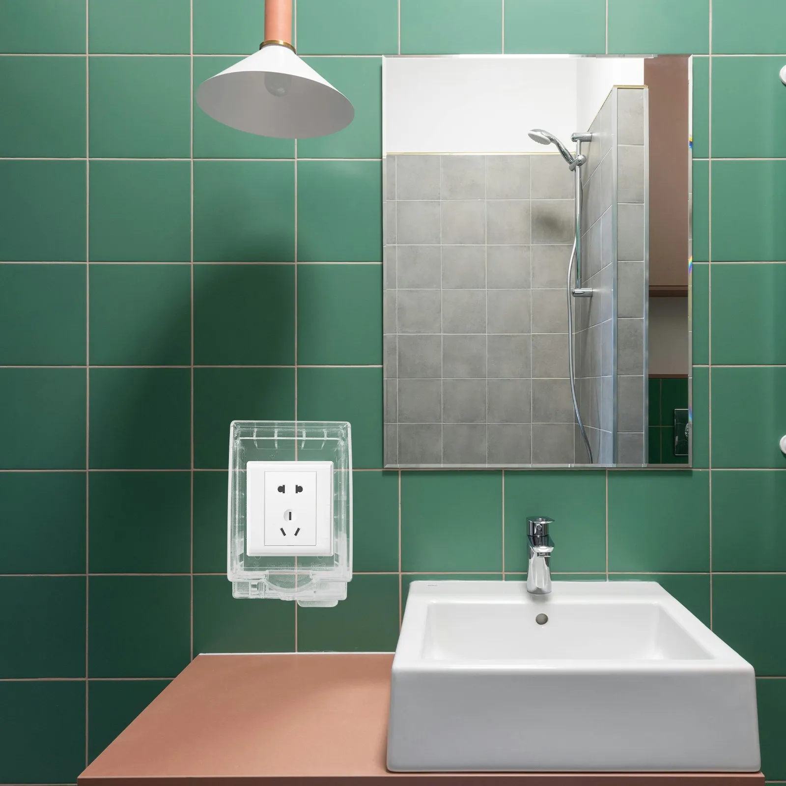 Waterproof Socket Cover Plastic Transparent Lockable Protective Box for Bathroom Kitchen 86 Type Wall Switch Socket Protector