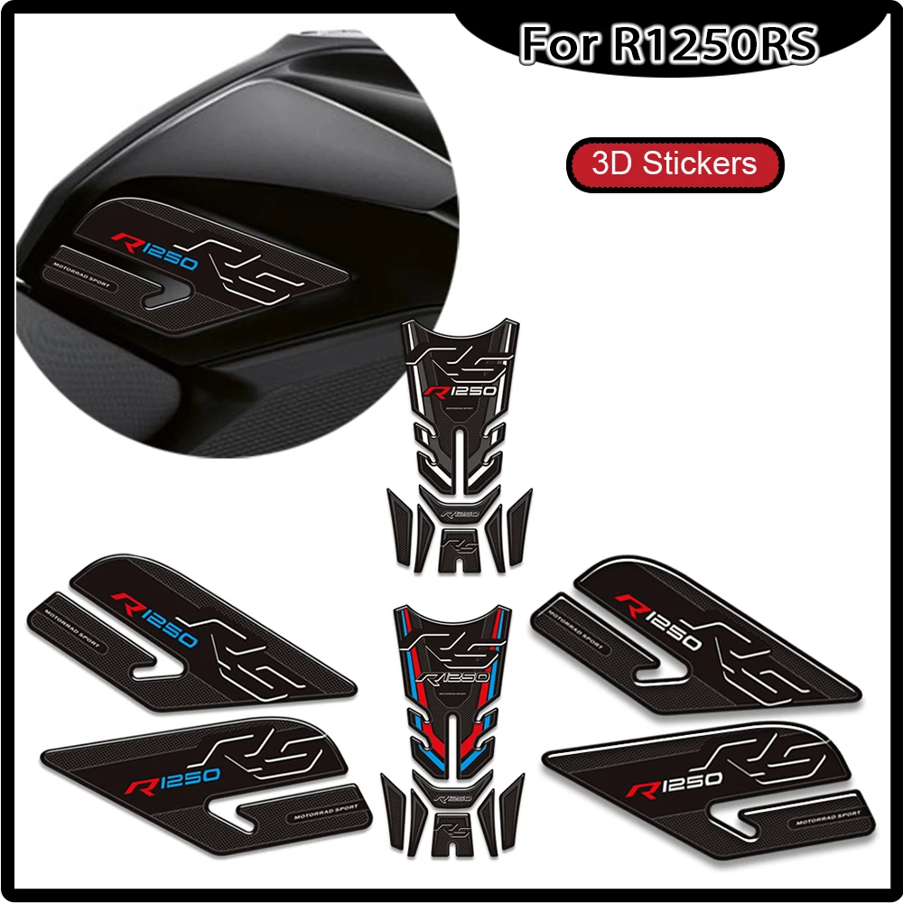 Motorcycle For BMW R1250RS R 1250 RS R1250 Tank Pad Grips Gas Fuel Oil Kit Knee Fish Bone Protection Stickers Decals