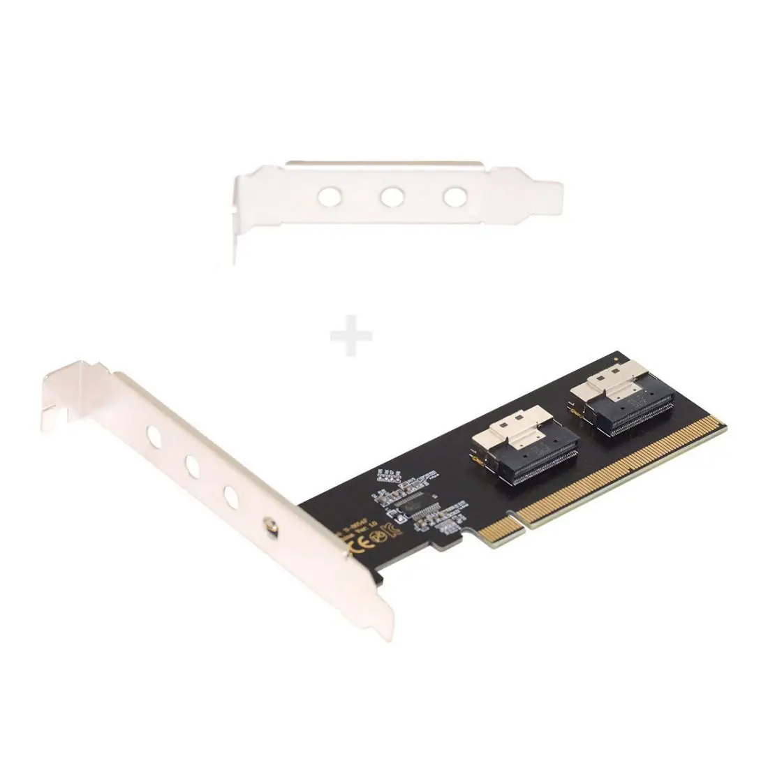 Zihan Dual 2X Slimline SFF-8654 X8 NVME to PCI-Express X16 3.0 4.0 Raid Card VROC Raid0 Hyper Adapter