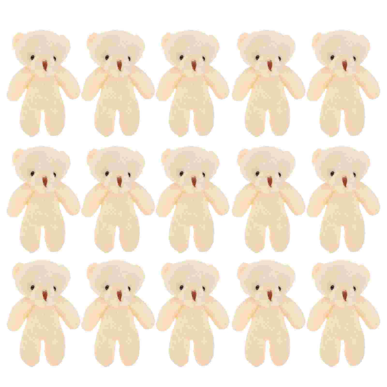 

20 Pcs Mini Bear Baby Dolls Lovely Figurines Keychain Pendant Cartoon Tiny Bears Pp Cotton Adorable Hanging Suspending Decor