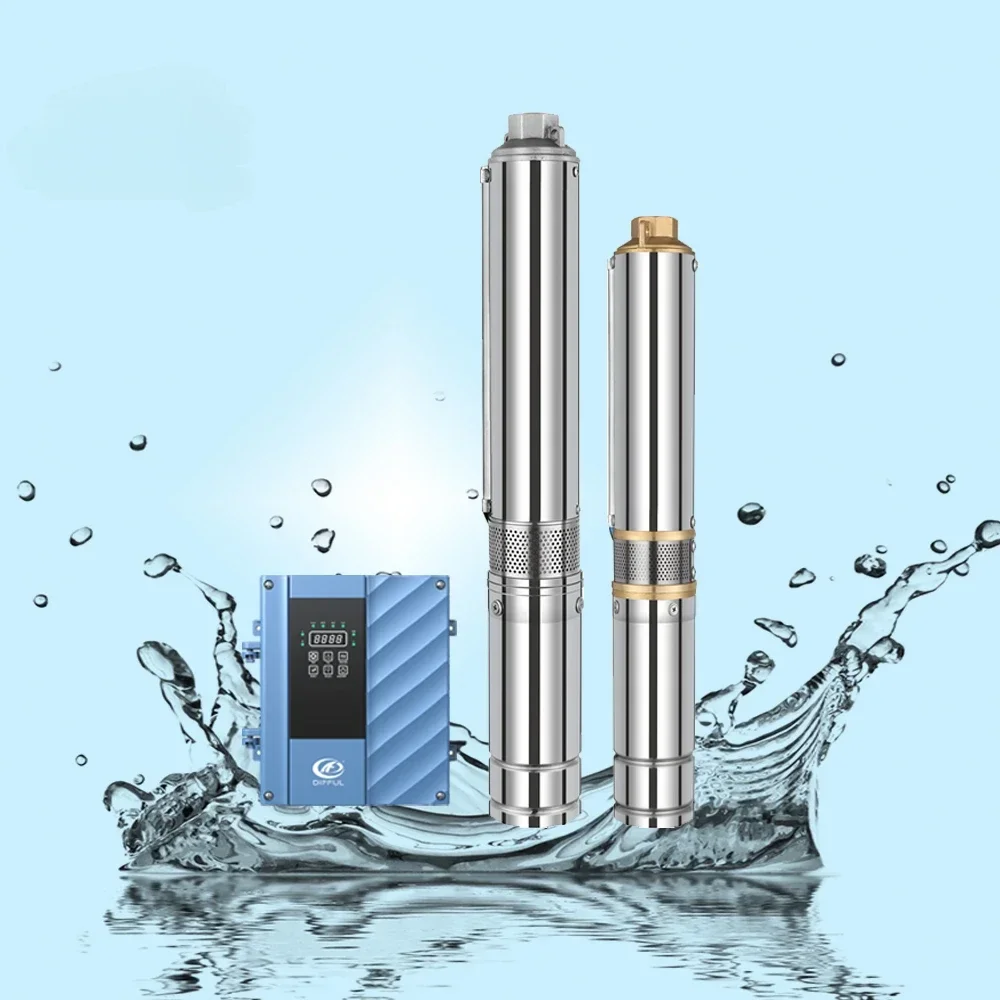 3hp solar submersible pump solar borehole water pump