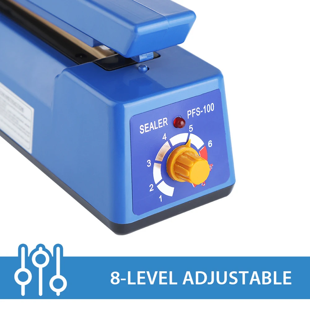 الحرارة ختم اليد دفعة السدادة ، المحمولة المطبخ الغذاء السدادة ، قابل للتعديل المنزلية الغذاء أداة التعبئة ، 100 مللي متر ، 200 مللي متر