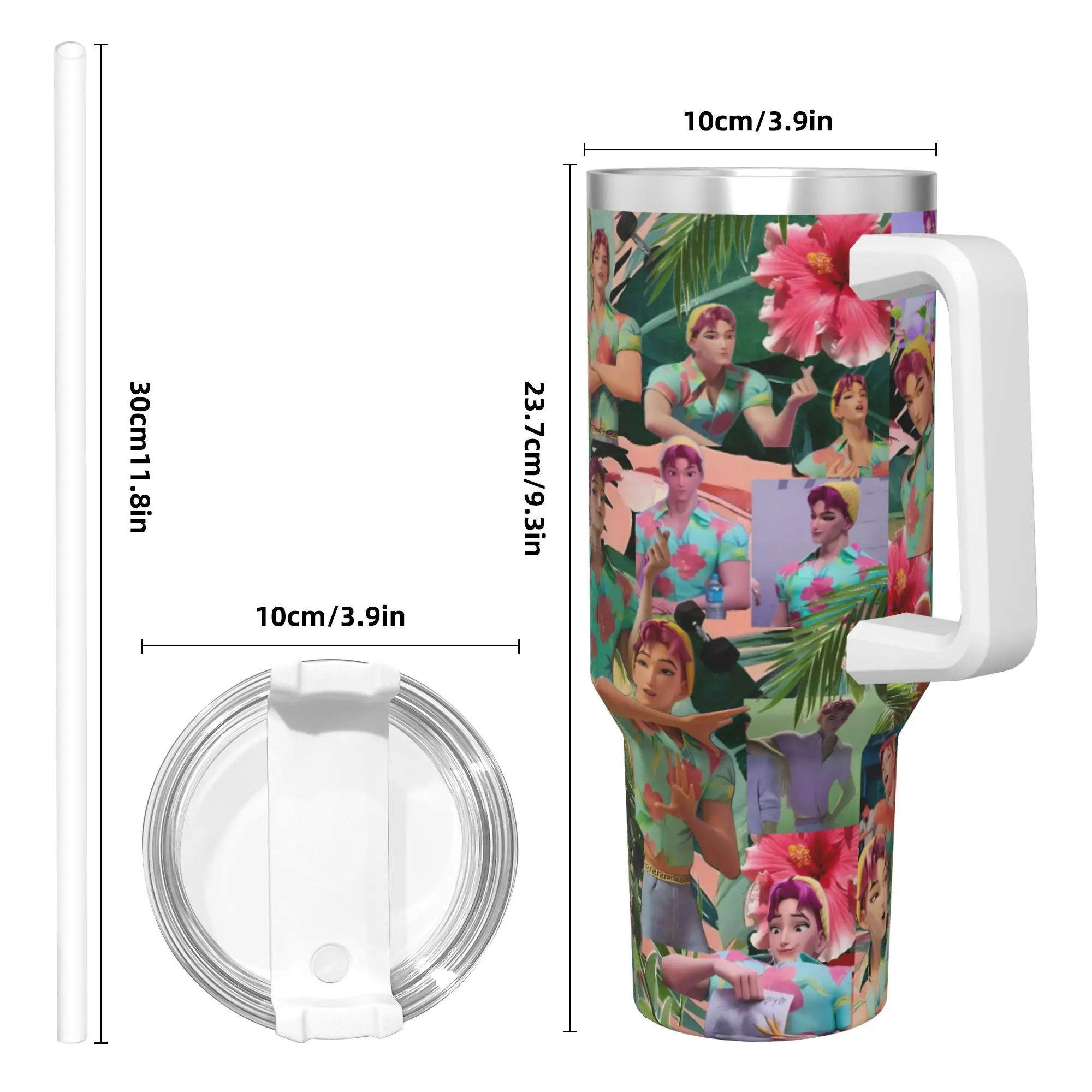 بهلوان من الفولاذ المقاوم للصدأ Kpop شيطان الصيادين Abs Saja Saja Boys كوب حراري محمول أكواب سيارة باردة وساخنة زجاجة مياه مطبوعة