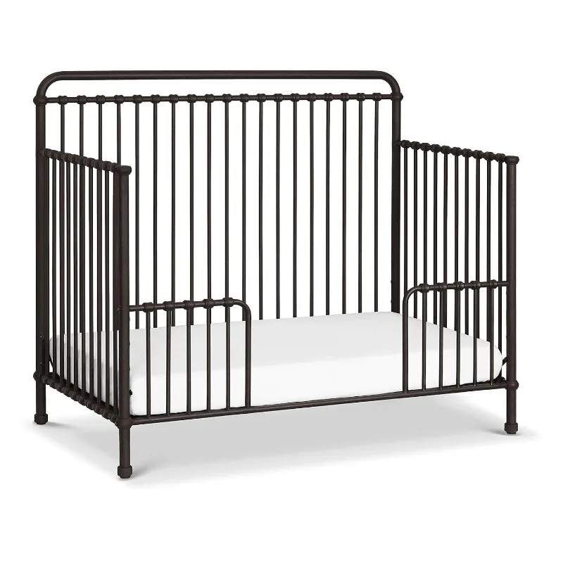 Namesake Winston 4-in-1 Convertible Metal Crib in Vintage Iron, Greenguard Gold Certified