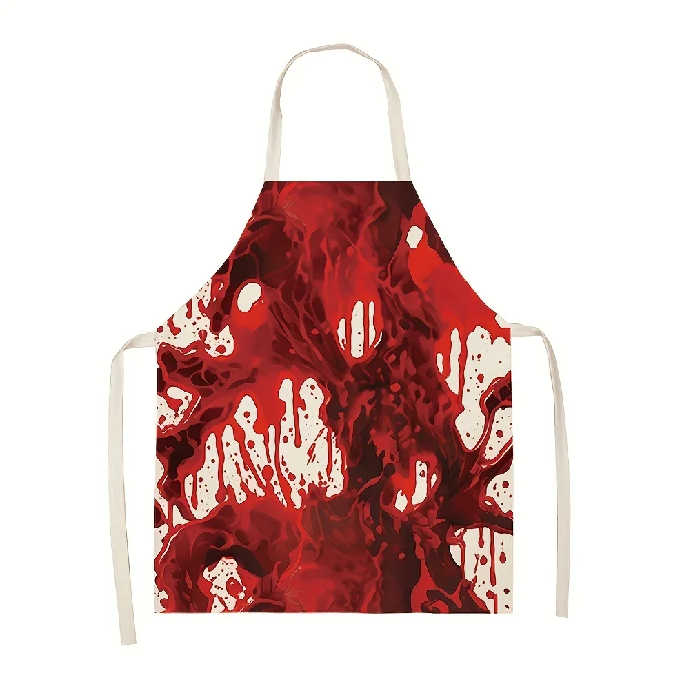 Halloween Themed Bloody Butcher Cosplay Apron Women\'s Home Cleaning Home Cooking Cooking Baking Apron Adult Children\'s Bib