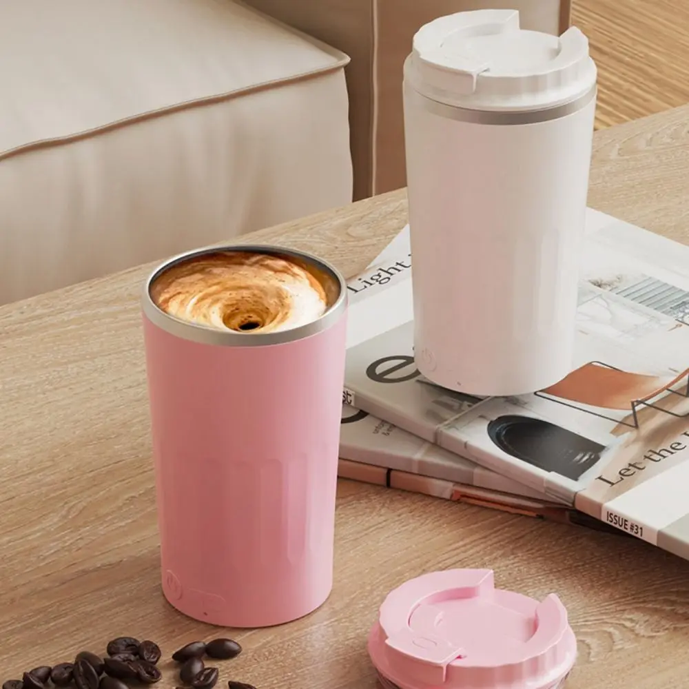 

400ML Self Stirring Mug USB Rechargeable Touch Control Electric Coffee Mug Stainless Steel Intelligent Temperature