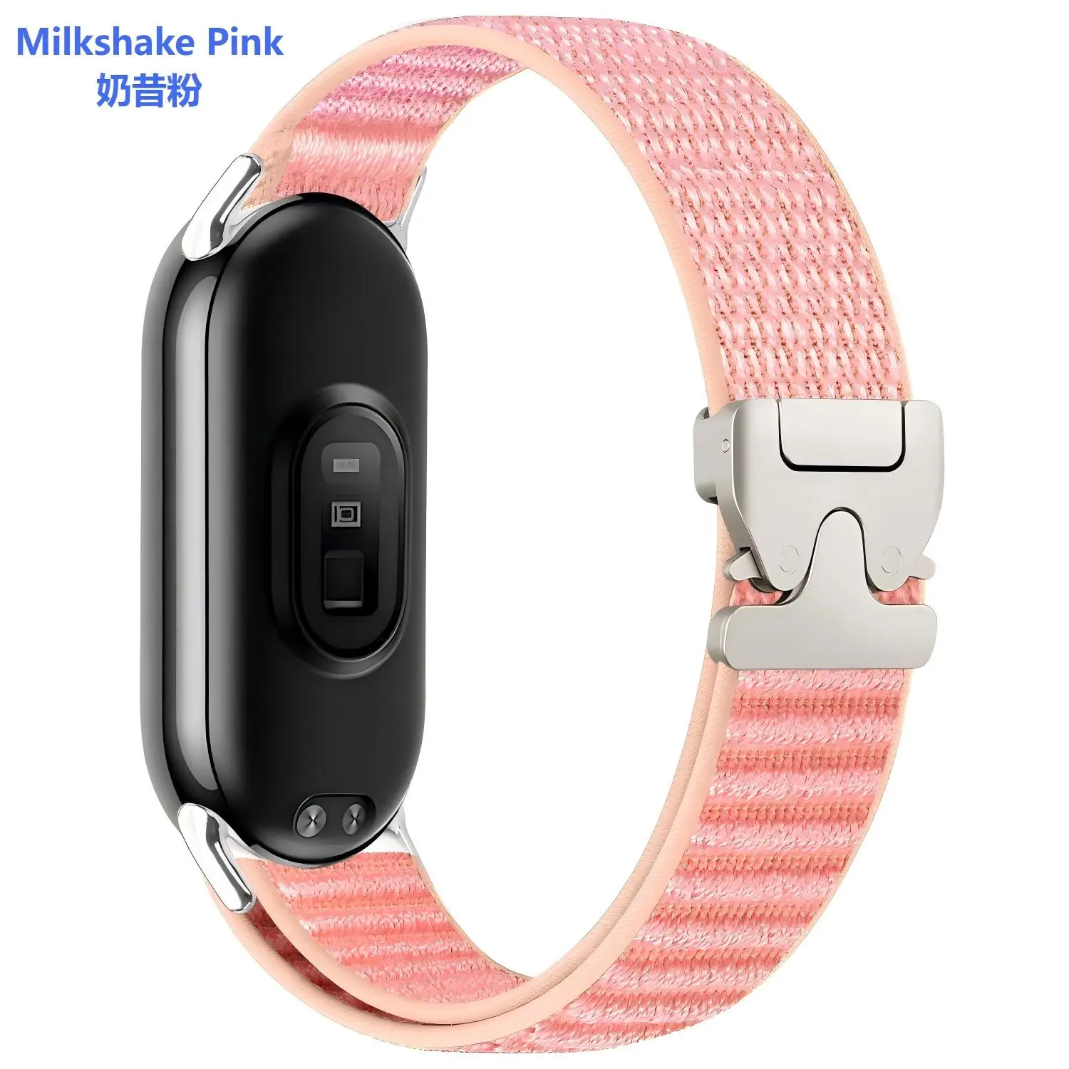 حزام لشاومي Mi Band10 9 8 مطاطا النايلون مضفر حلقة منفردة قابل للتعديل مشبك استبدال كوريا سوار Miband 8/ 9/10