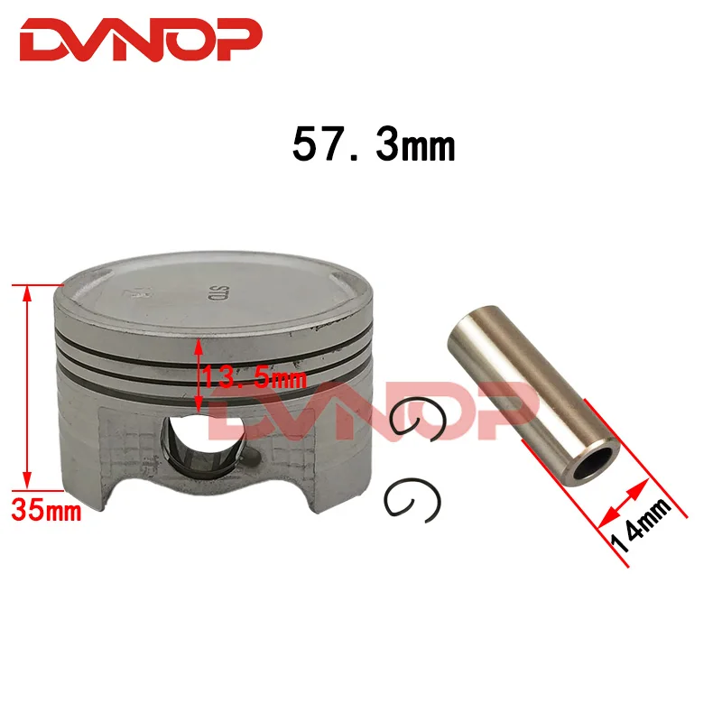 Motorcycle 57.3 mm STD +25 +50 Piston 14 mm Pin Ring 0.8*0.8*1.5mm Set Kit Assembly For Honda CBF150 CBF 150 150cc