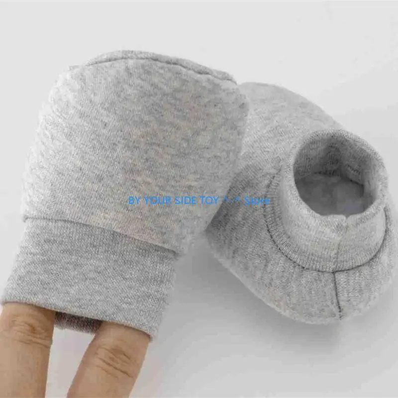3 قطعة/المجموعة الوليد الطفل قبعة مكافحة الخدوش قفازات وجوارب مجموعة الصلبة أغطية الرأس U6XE