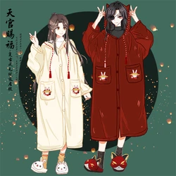 Heaven Official's Blessing Xie Lian Hua Cheng Winter Couple Man Woman Rabbit Outfit Fleece Thickened Pajamas Nighty Homewear