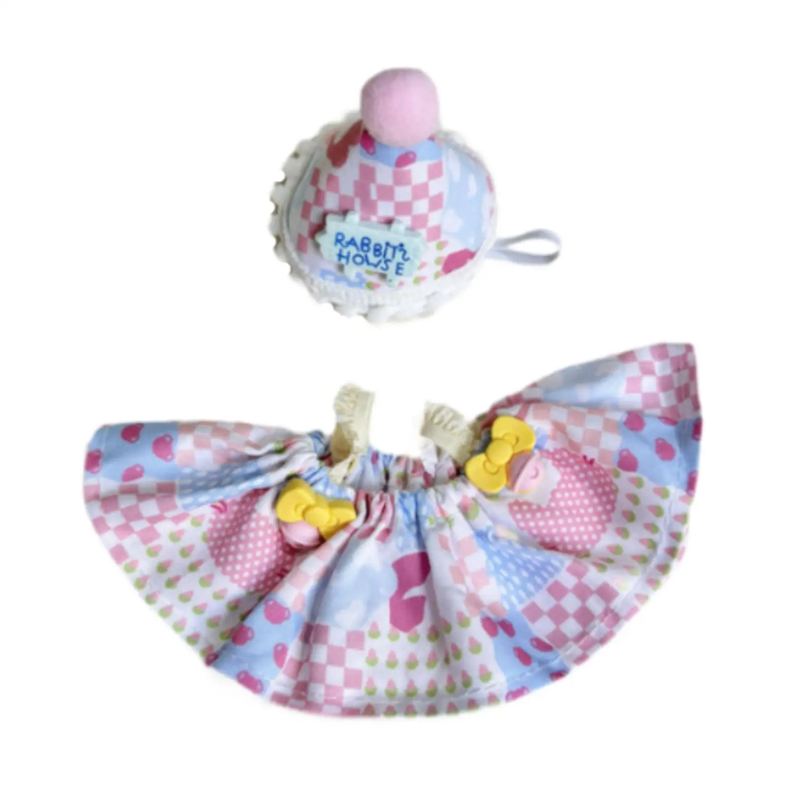 Robe en beurre mignonne avec pendentif, olympiques doux, accessoires de bricolage, 20cm