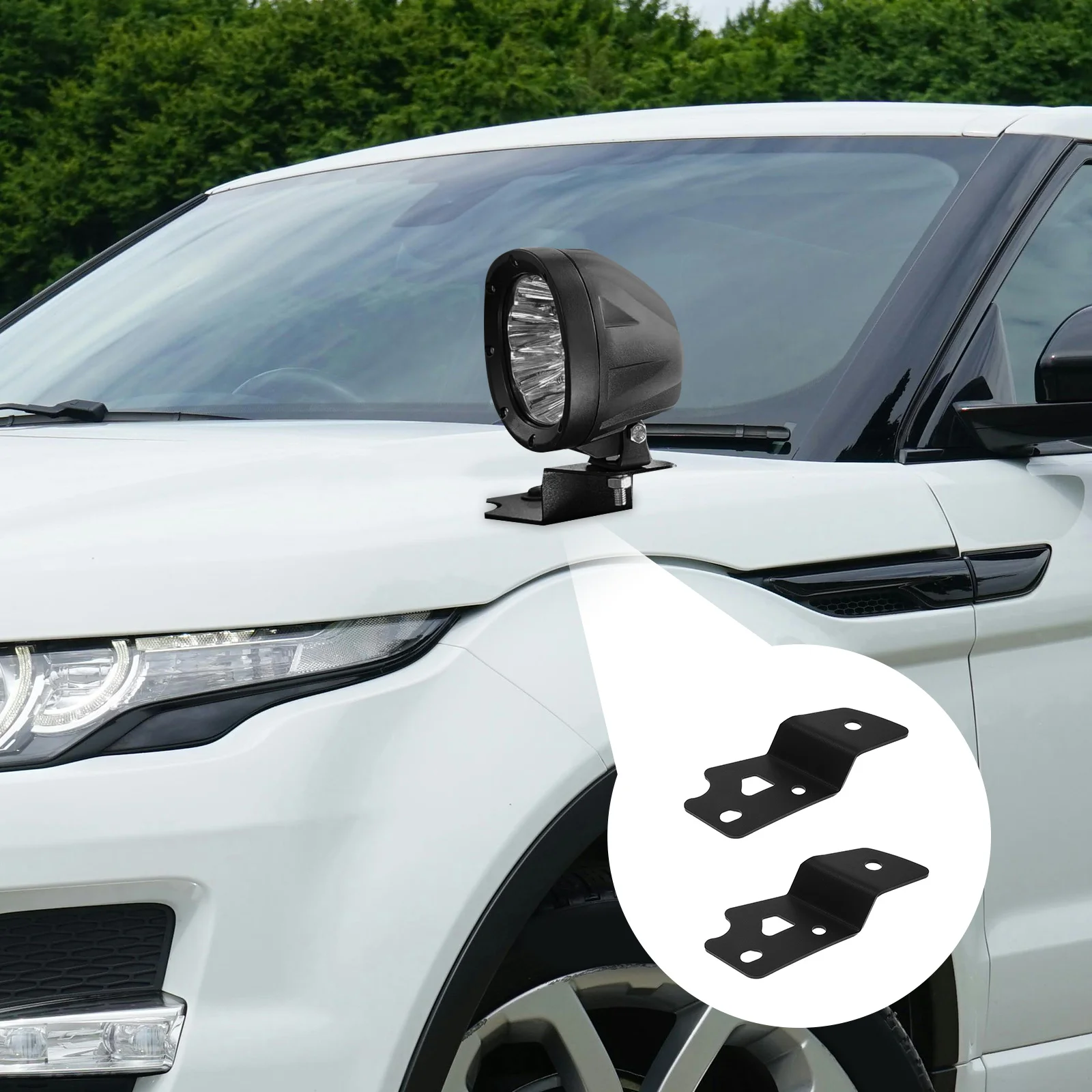 

2Pcs Fog Light Brackets Pillar Mount Durable Metal Compatible 2021-2023 Lower Windshield Hinge Easy Install Kit