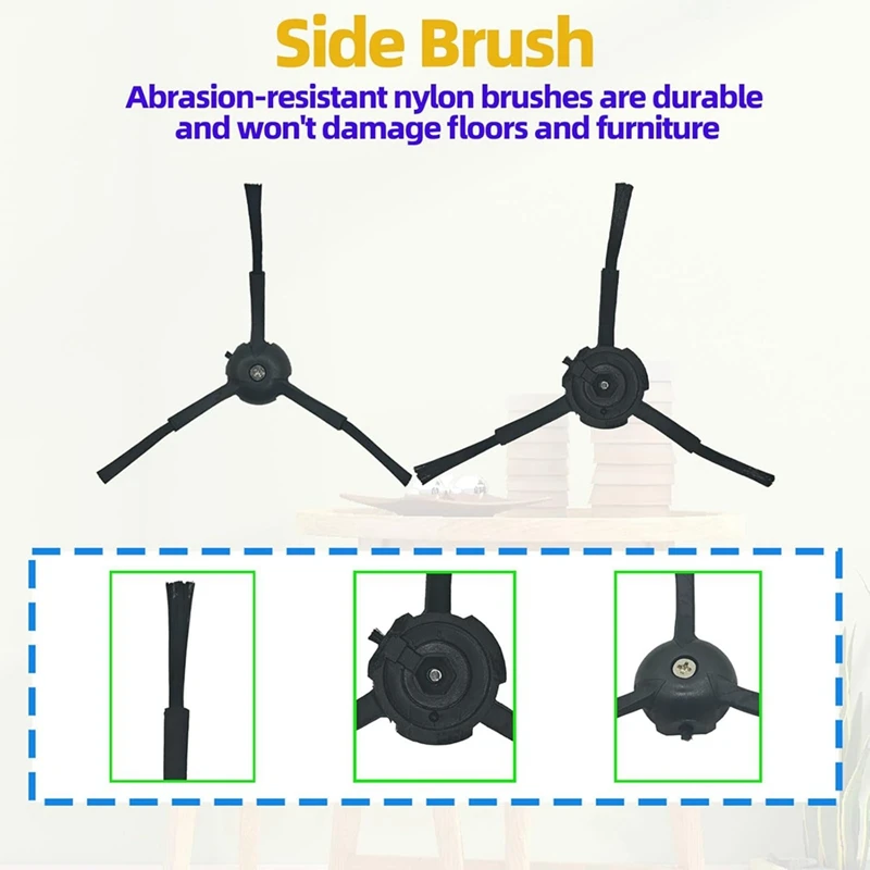 แปรงดูดฝุ่นหลักสำหรับ roborock Q5 pro/ Q5 Pro +/Q8 MAX/Q8 Max + หุ่นยนต์ดูดฝุ่นแปรงด้านข้างหลัก