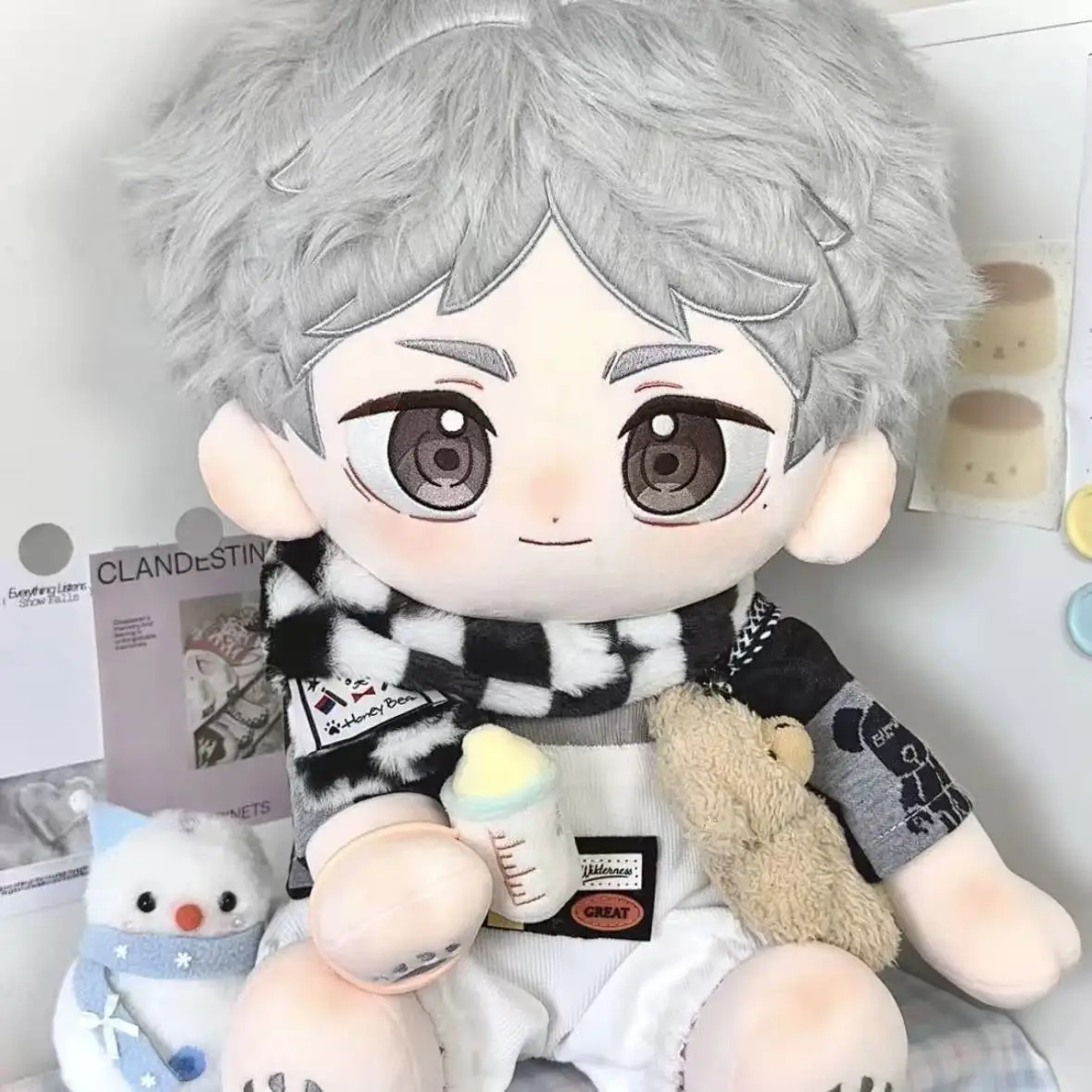 

40CM Sugawara Koushi Anime Attribute Cosplay Adorable Delicacy Furry Plush Figures Dress-up Cotton Doll Cartoon Gift