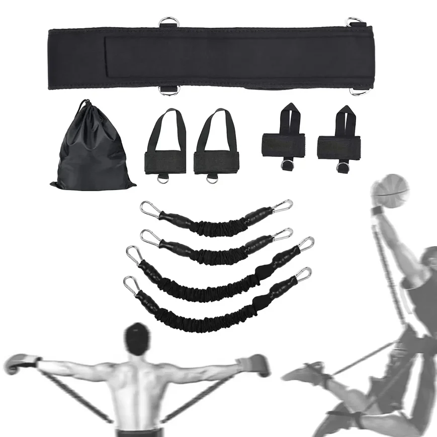 Boxing Resistance Bands & Exercise Bands Adjustable Waist Strap Trainer Workout Band for Agility Resistance Training Mma – Image 2