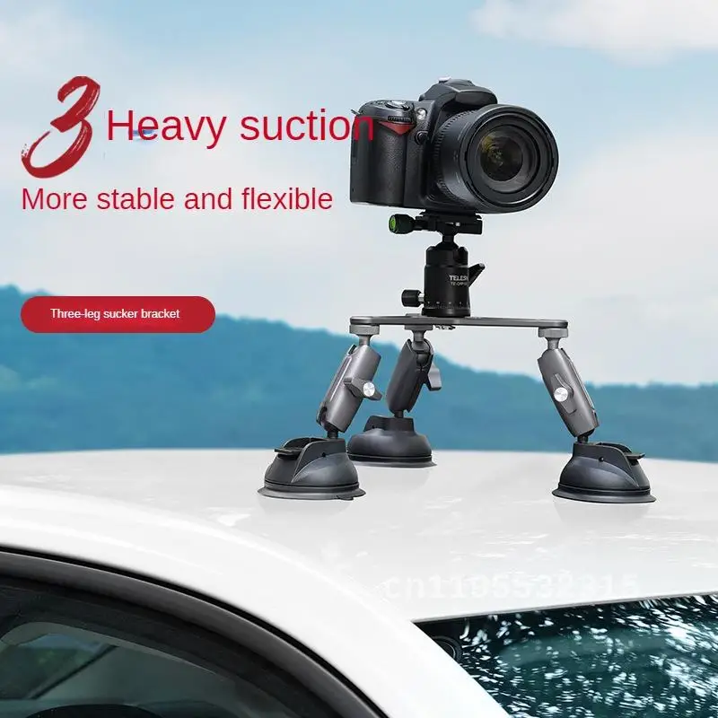 TELESIN Outdoor Car for Gopro11/10 Sports Camera Tripod Sucker Bracket Interchangeable Lens Digital Camera