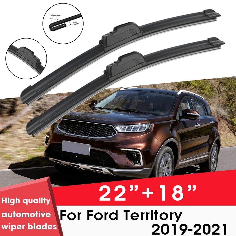 

Car Wiper Blade Blades For Ford Territory 2019-2021 22"+18" Windshield Windscreen Clean Rubber Silicon Cars Wipers Accessories