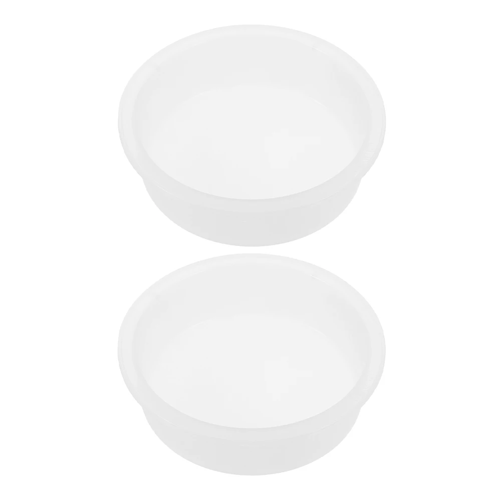 

2pcs Silicone Molds Round Epoxy Resin Tray Coaster Diy Craft Durable Heat Resistant Smooth Versatile Casting Mold For Chocolate