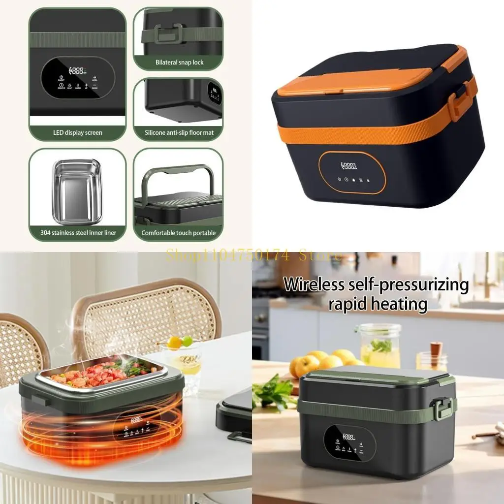 

Перезаряжаемый контейнер для еды с автоматическим подогревом, большая емкость, коробка Bentos для горячих блюд, прочный материал