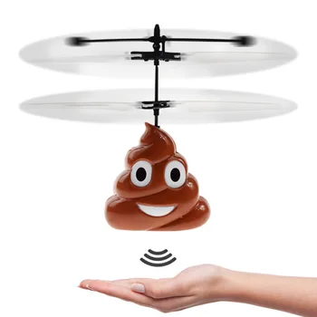 Engraçado Simulação Poop Indução Flying Machine, USB Recarregável, Brinquedos Elétricos para Crianças, Novo, Melhores Presentes