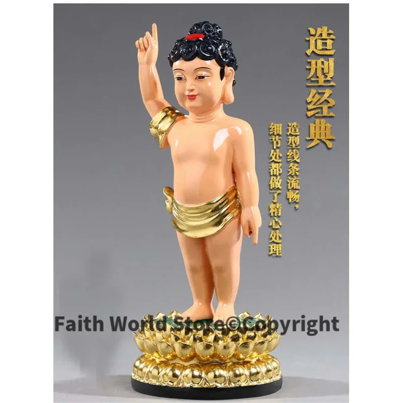 

Wholesale Buddha figure Southeast Asia HOME SHOP Propitious FENG SHUI bathing buddha Sakyamuni Prince TAI ZI FO buddha statue