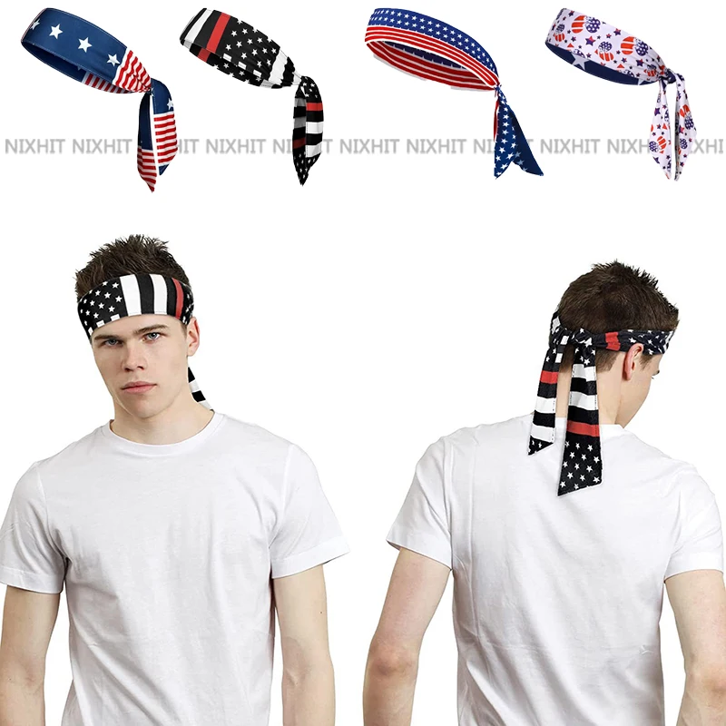 Sport America Headbands Men Cycling Running Sweatband Fitness Jog Tennis Yoga Gym Headscarf Women Head Sweat Hair Band Bandage