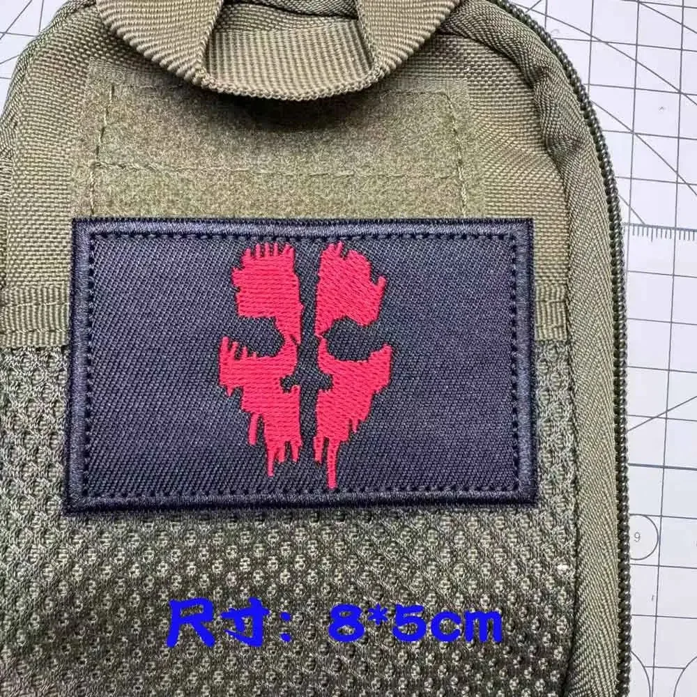 Call of Duty Ghost 코스프레 나이트 라이트 천 스틱 완장 자수 천 팁 에어 씰 벨크로 맞춤형 액세서리