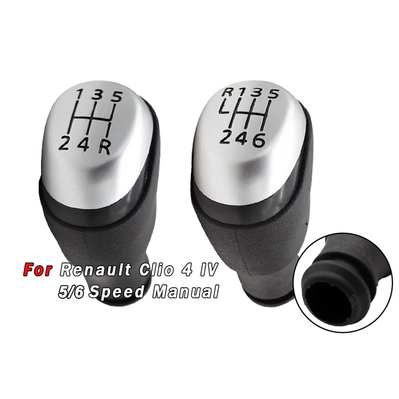 

5/6 Speed Gear Shift Knob for Renault Clio 4 IV MK4 - Car Transmission Lever, Durable Auto Shifter Interior Accessories